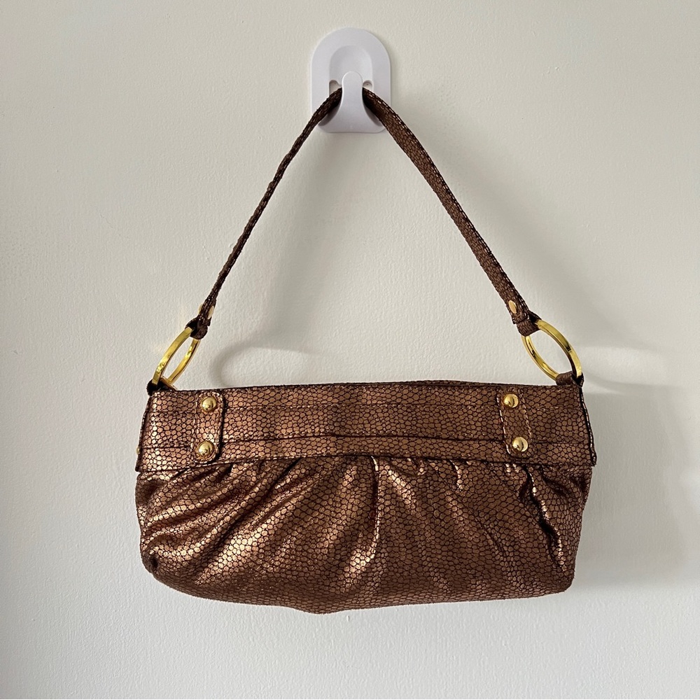 XOXO Y2K Metallic Brown Baguette SHOULDER BAG HAND BAG